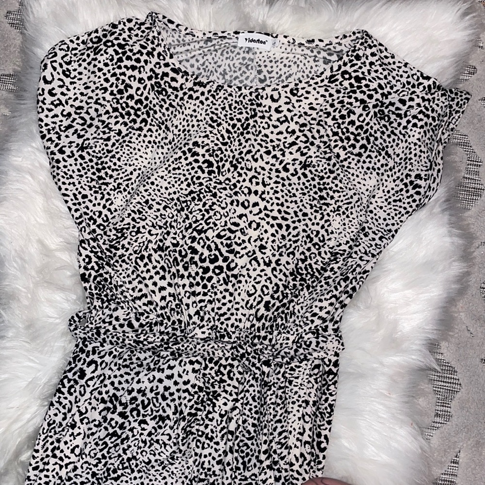 WHITE LEOPARD PRINT DRESS